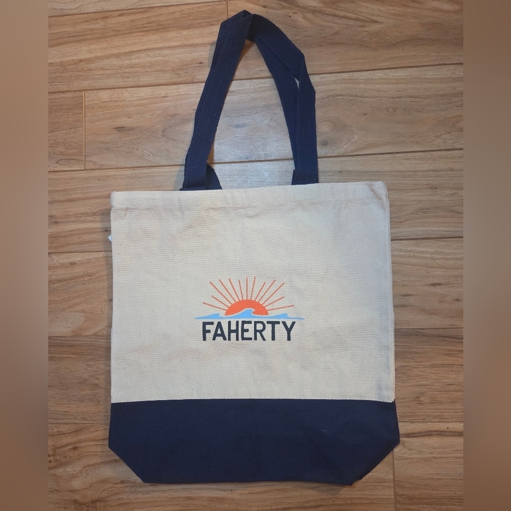 Faherty Canvas Tote Bags (Qty 2) New W/O Tags